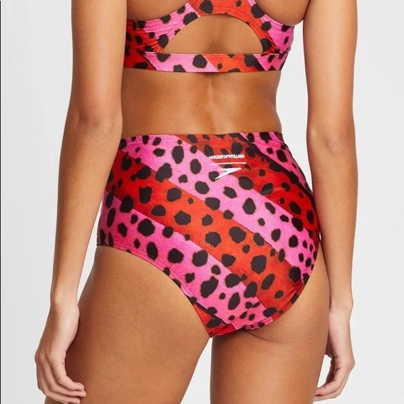HOUSE OF HOLLAND x SPEEDO | Spandex Bright Cheetah Stripe Pant in Pink M… - Picture 1 of 7